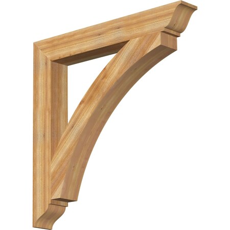 Ekena Millwork Thorton Traditional Rough Sawn Bracket, Western Red Cedar, 6"W x 46"D x 46"H BKT06X46X46THR01RWR